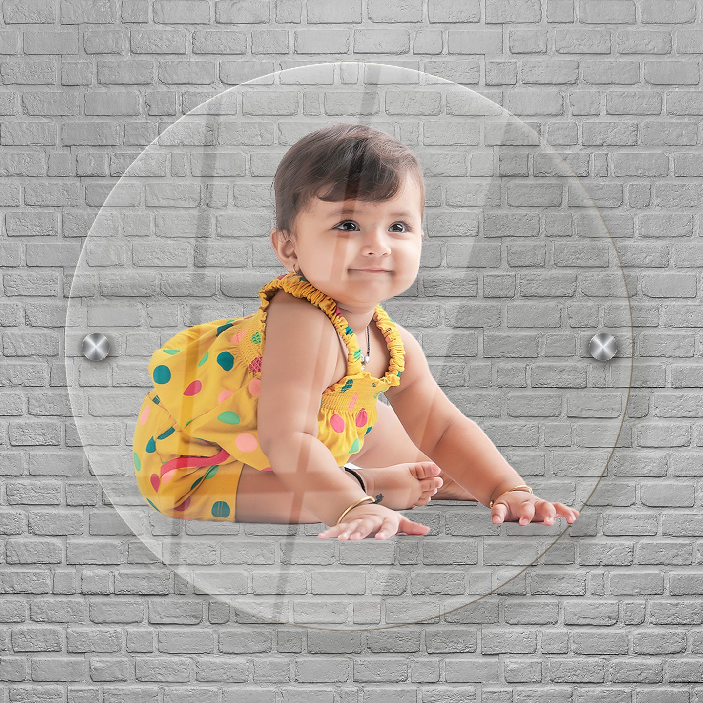 Crystal Clear Acrylic Print – Sleek Transparent Look - Round