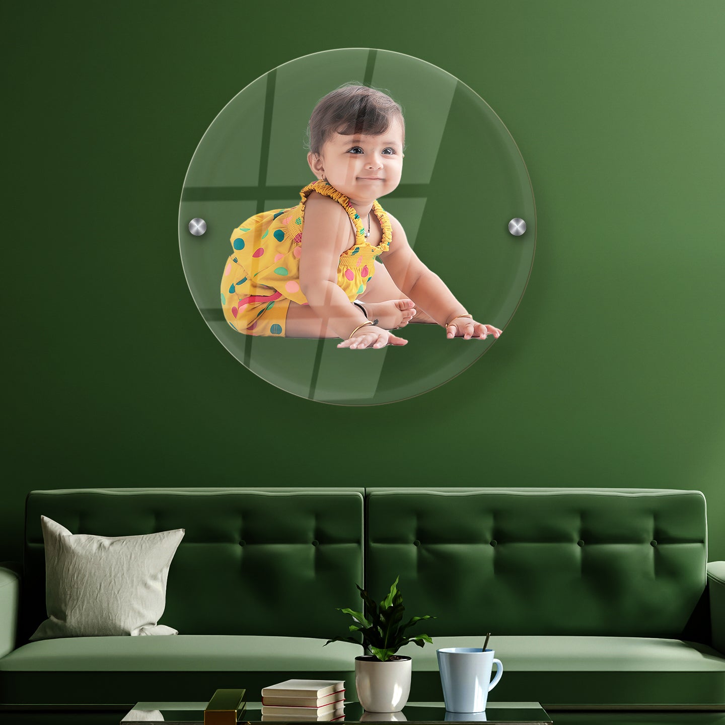 Crystal Clear Acrylic Print – Sleek Transparent Look - Round