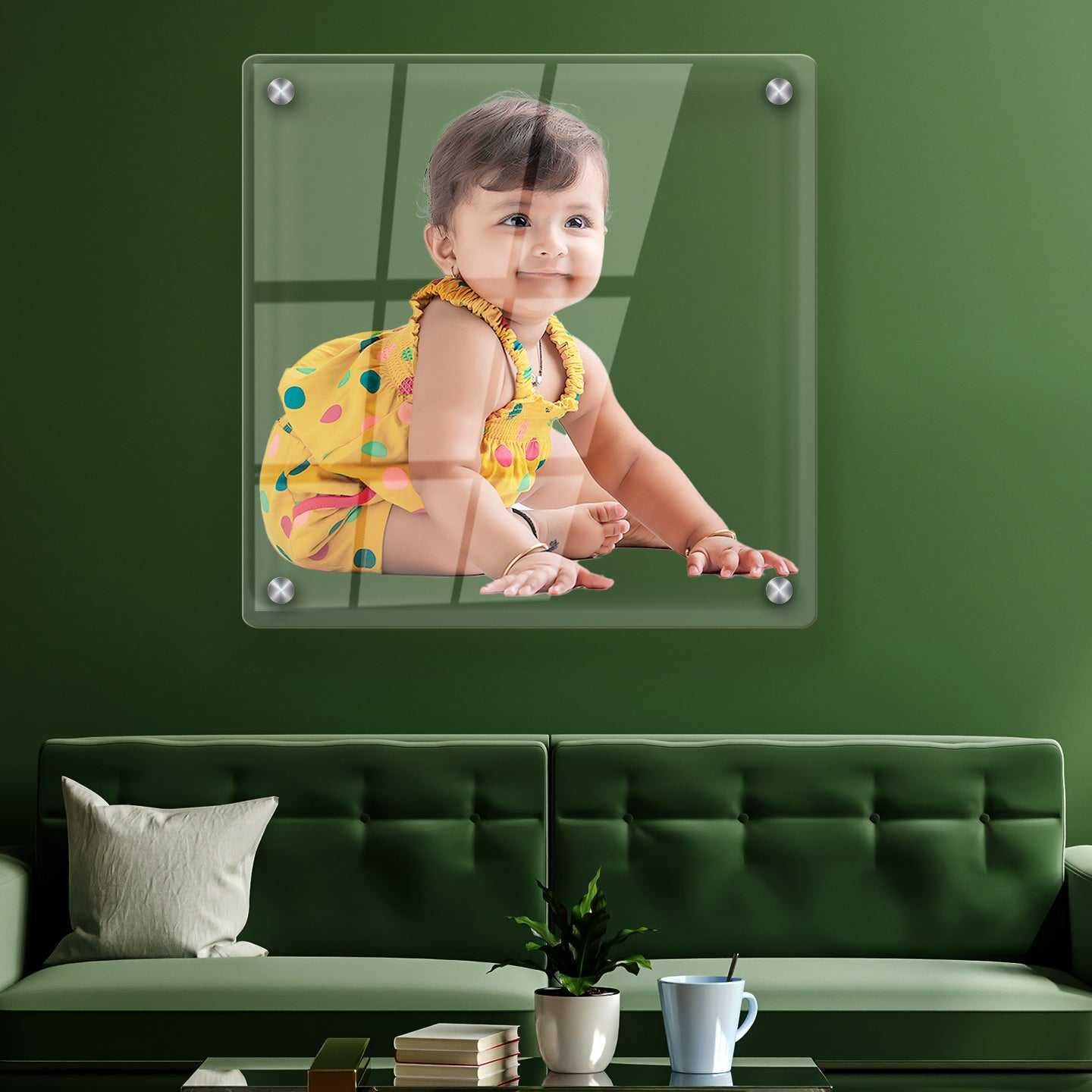 Crystal Clear Acrylic Print – Sleek Transparent Look - Square