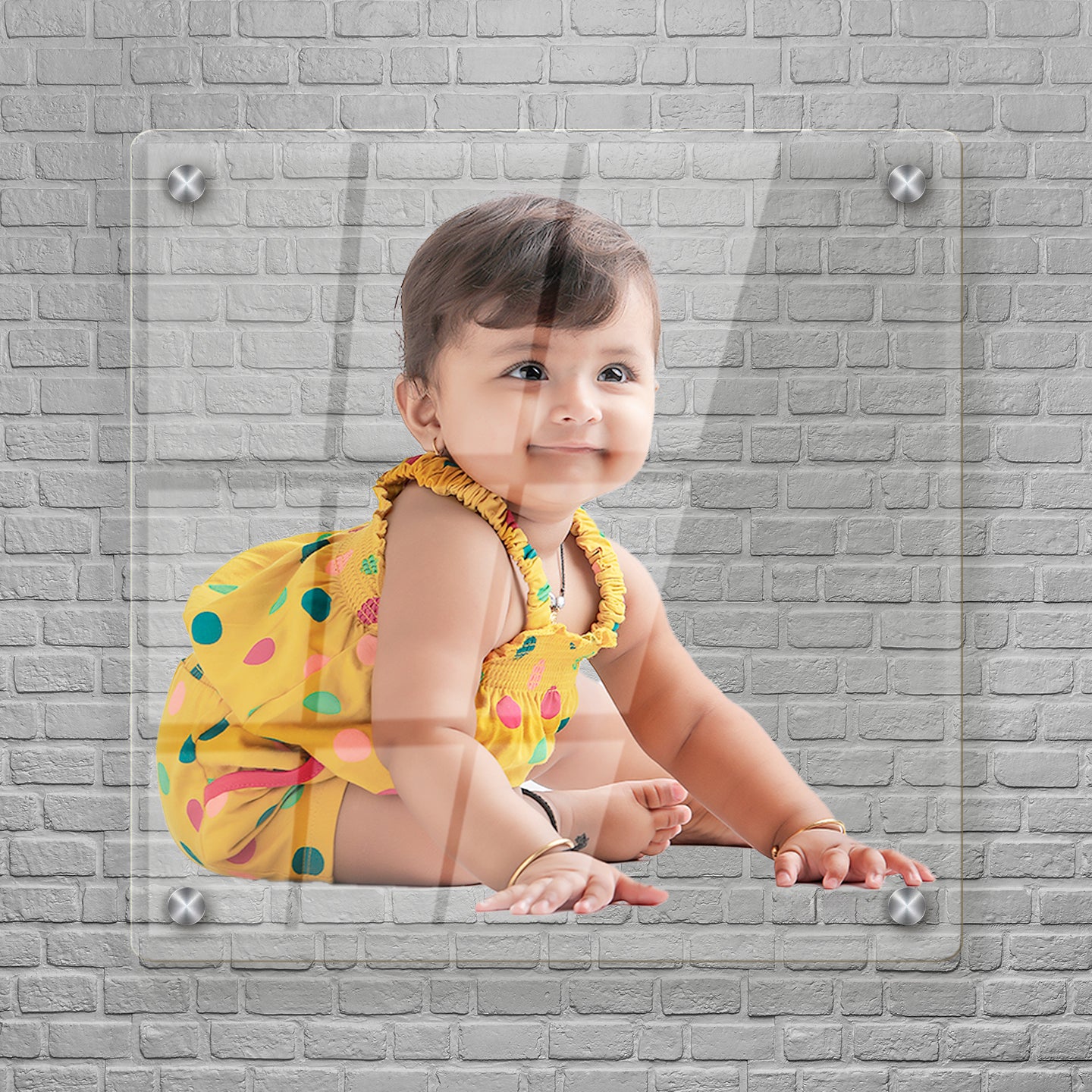Crystal Clear Acrylic Print – Sleek Transparent Look - Square